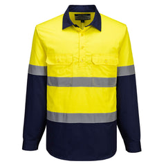 Portwest MA804 Hi-Vis Contrast Closed Front Shirt L/S