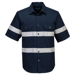 Portwest Geelong Hi-Vis Class N Shirt S/S in Navy