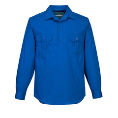 Portwest Adelaide Shirt, Long Sleeve, Light Weight in Cobalt Blue