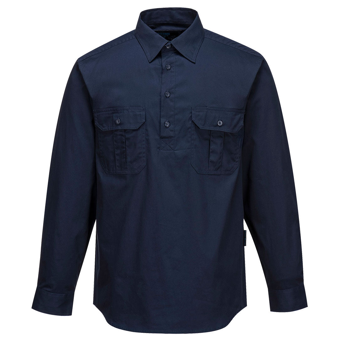 Portwest Adelaide Shirt, Long Sleeve, Light Weight in Navy