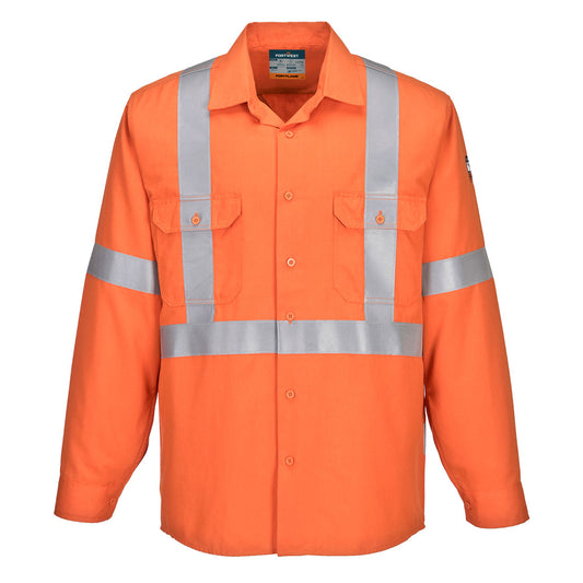 Portwest Portflame FR Class D/N X Back Shirt in Orange