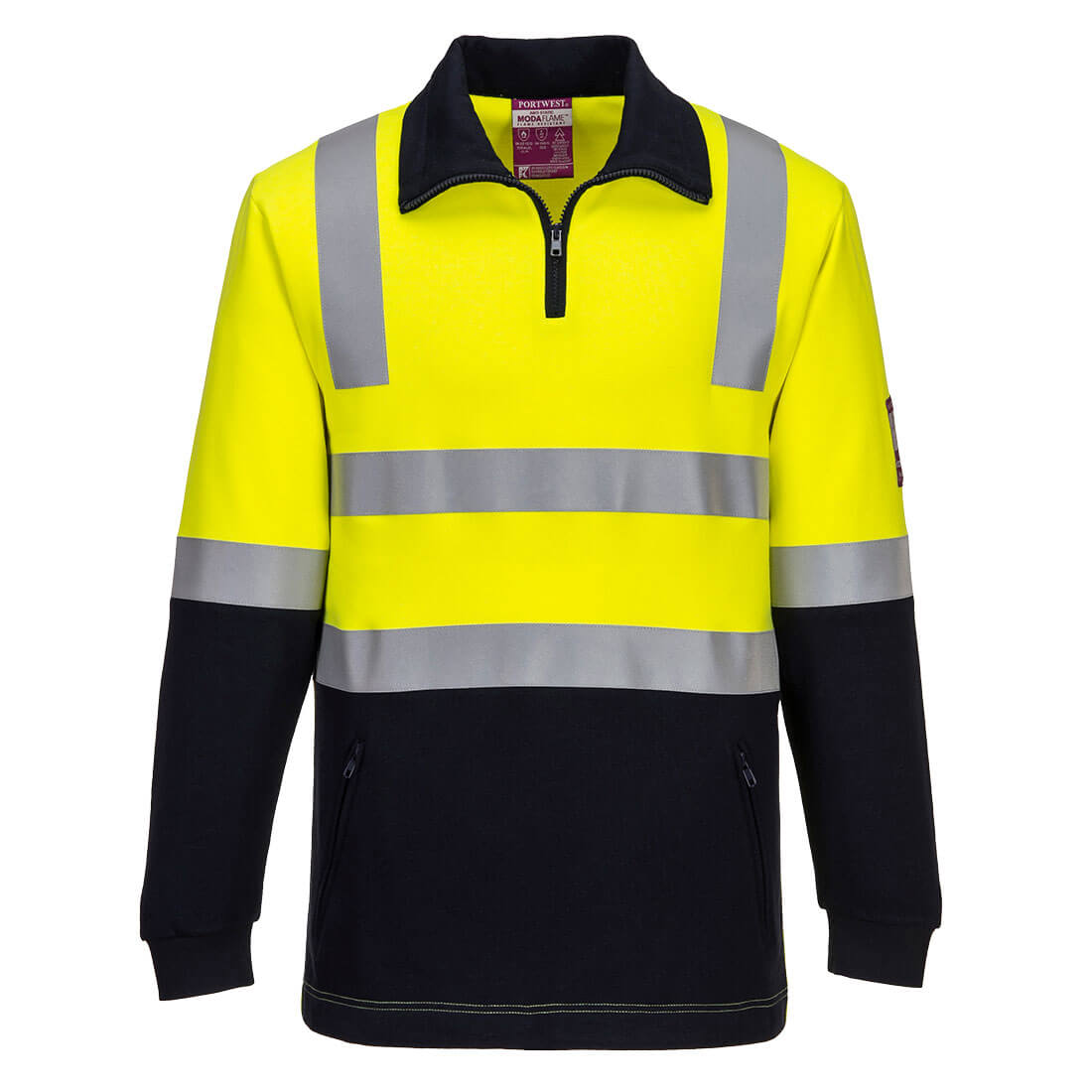 Portwest Modaflame FR Class D/N Brushed Fleece in Yellow/Navy