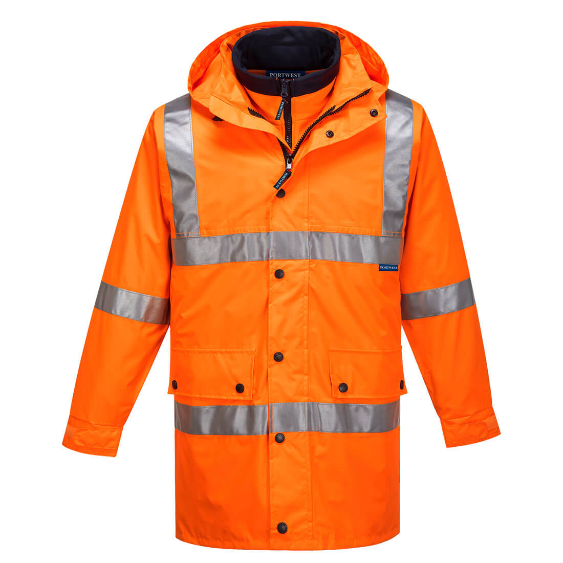 Portwest Argyle Hi-Vis 4-in-1 Jacket in Orange