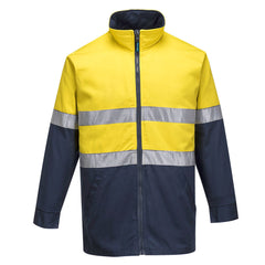 Portwest Hume Hi-Vis Contrast Work Jacket in Yellow/Navy