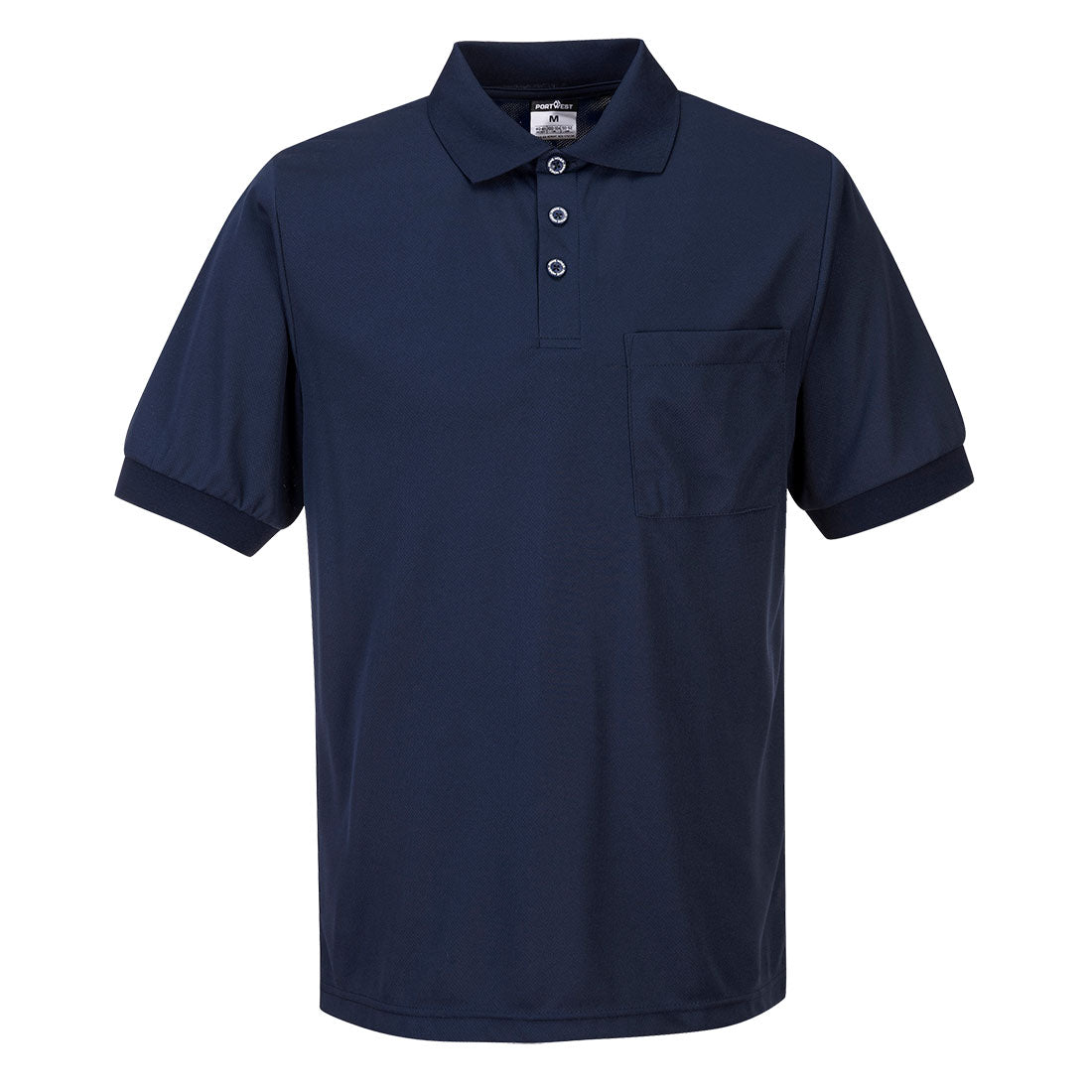 Portwest Micro Mesh Polo Shirt  S/S in Navy