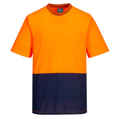 Portwest Hi-Vis Contrast Class D T-Shirt S/S in Orange/Navy