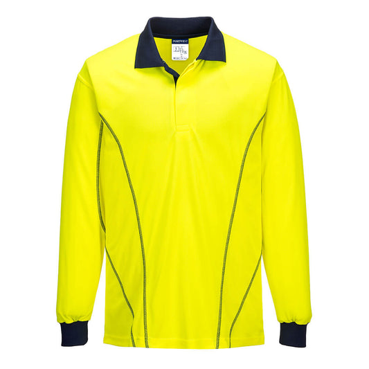 Portwest AirMesh Long Sleeve Polo in Yellow