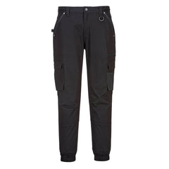 Portwest KX3 Stretch Slim Fit Cuffed Work Pants in Black