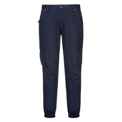 Portwest KX3 Stretch Slim Fit Cuffed Work Pants in Navy
