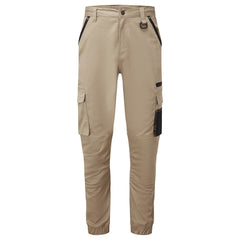 Portwest KX3 Stretch Slim Fit Cuffed Work Pants in Sand