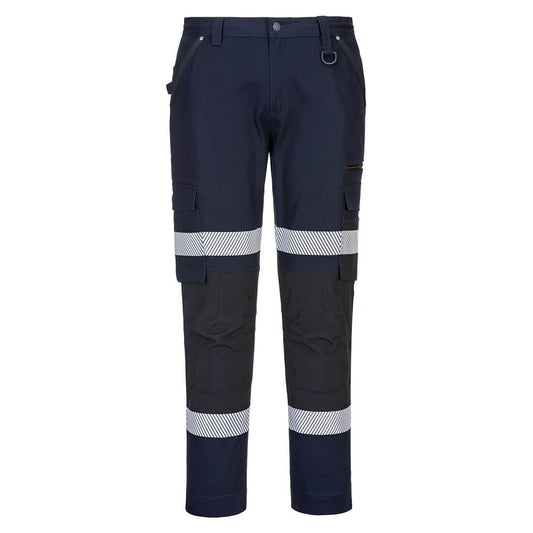 Portwest Slim Fit Stretch Bio Motion Pants in Navy