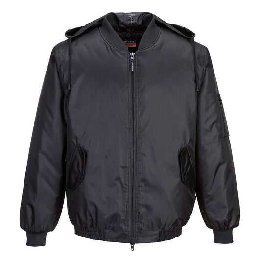 Portwest Rain Bomber Jacket in Black