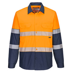 Portwest MS105 Hi-Vis Stretch Contrast Shirt L/S