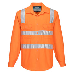Portwest Perth Hi-Vis Shirt L/S in Orange