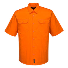 Portwest Hi-Vis Lightweight Short Sleeve Shirt in Orange