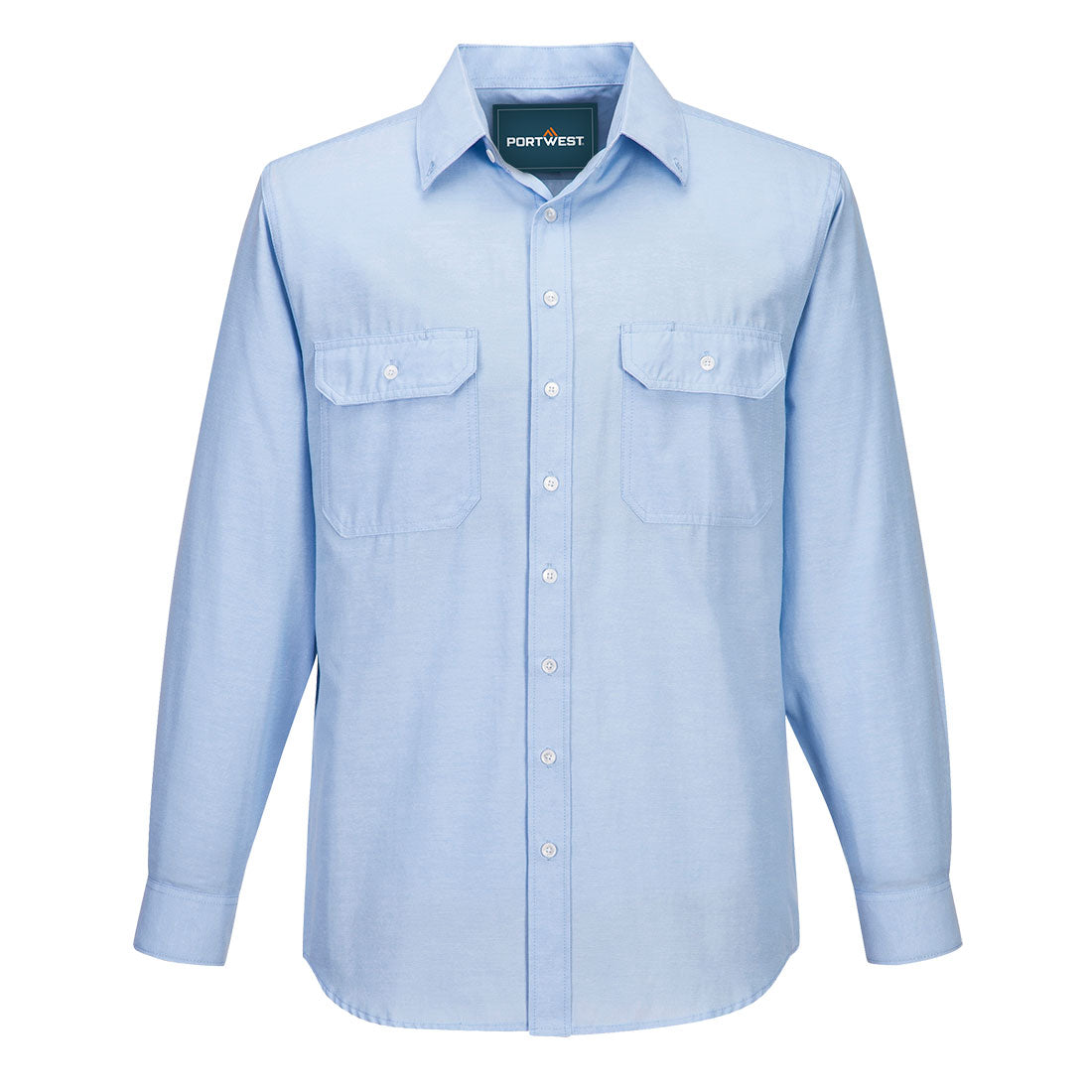 Portwest Sydney Shirt, Long Sleeve, Light Weight in Blue