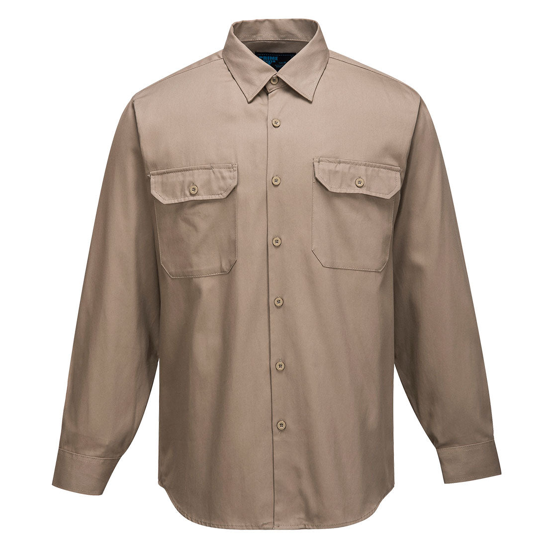 Portwest Adelaide Shirt, Long Sleeve, Regular Weight in Khaki
