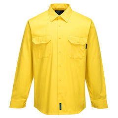 Portwest Hi-Vis Regular Weight Long Sleeve Shirt in Yellow