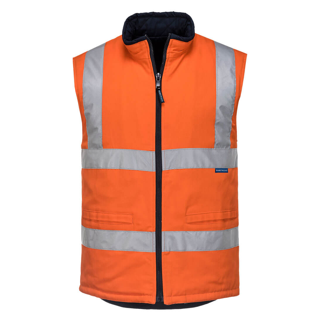 Portwest Hi-Vis Reversible Vest in Orange