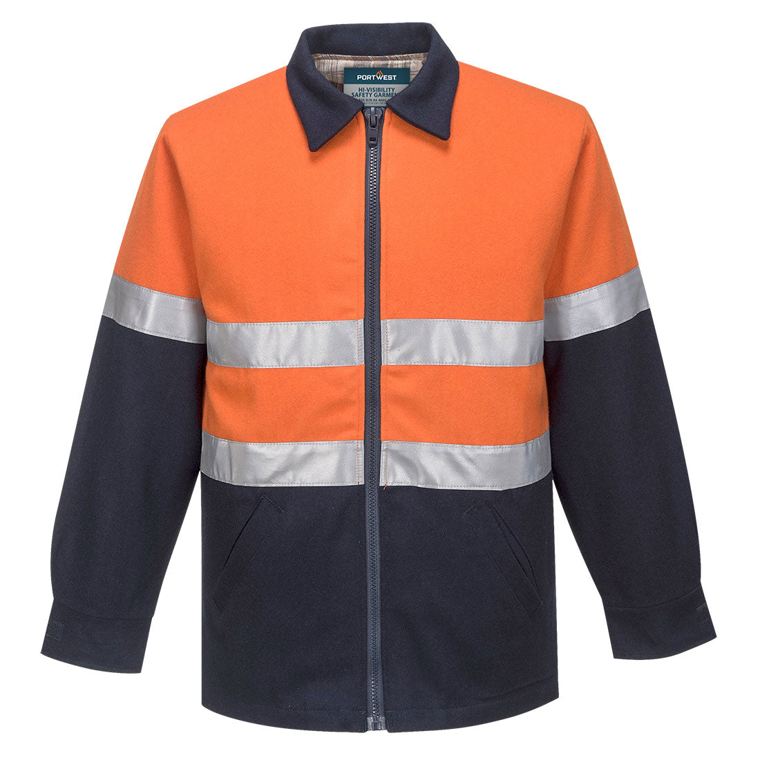 Portwest MW028 Bluey Hi-Vis Wool Blend Contrast Work Jacket