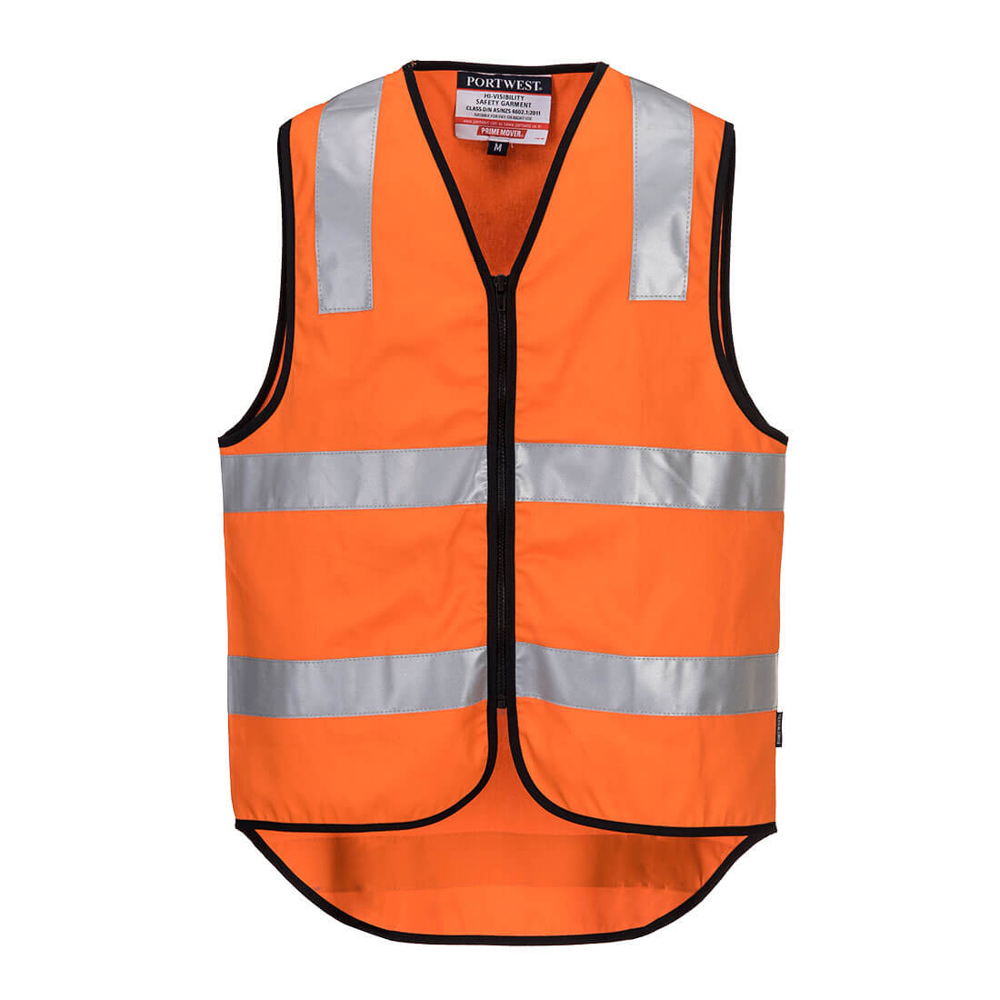 Portwest Hi-Vis Cotton Zipped Vest in Orange