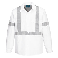 Portwest Hi-Vis X Back Class N Shirt L/S in White