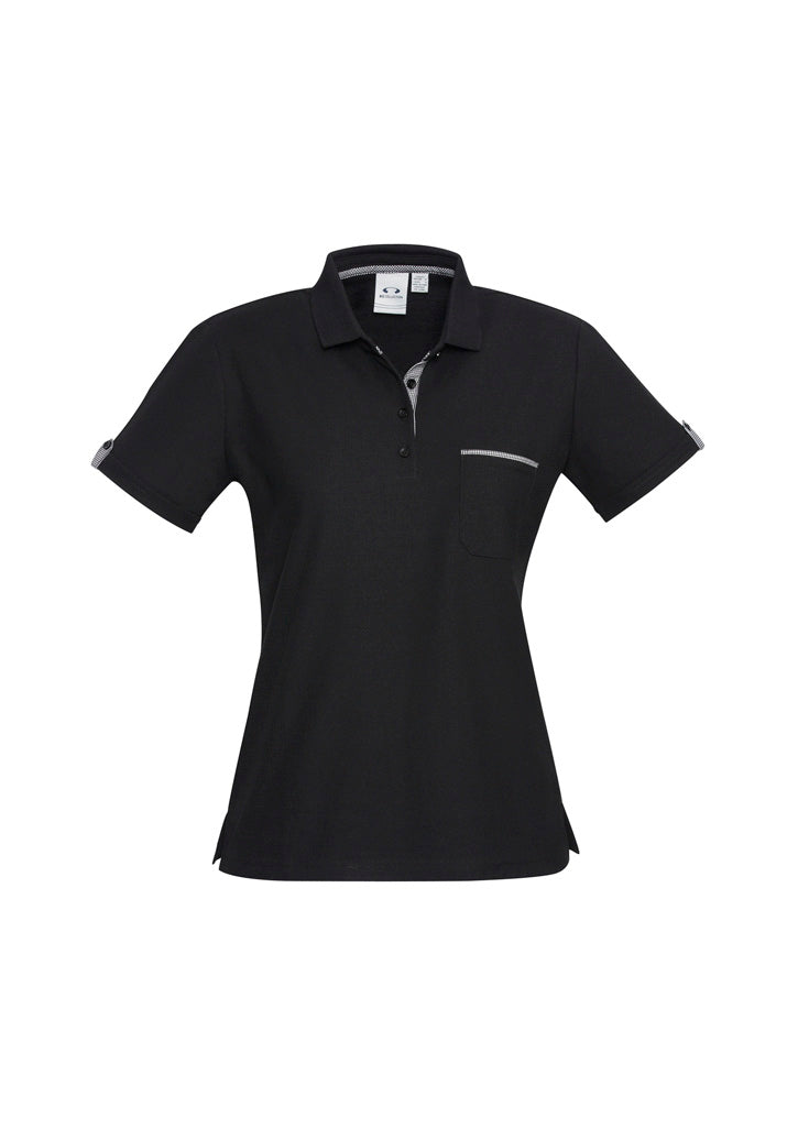 BizCollection P305LS Womens Edge Short Sleeve Polo product front