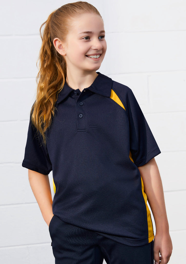 BizCollection P7700B Kids Splice Short Sleeve Polo