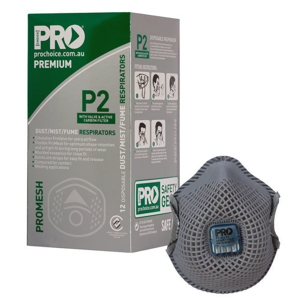 Pro Choice Safety Gear Dust Masks Promesh P2+Valve+Carbon