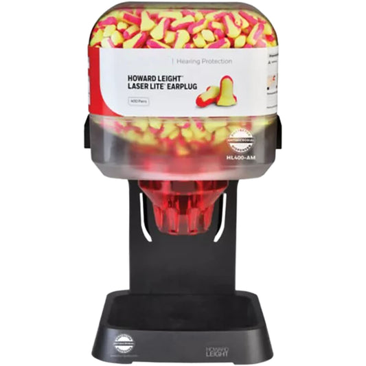 Howard Leight HL400 Lite dispenser Antimicrobial with 400 pairs Laser Lite earplugs