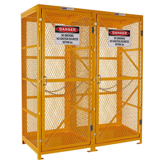 Pratt Safety Gas Cylinder Storage Cage. 1 Storage Level Up To 18 G-Sized Cylinders