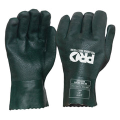 Pro Choice Safety Gear 27cm Green Double Dipped PVC Gloves Large