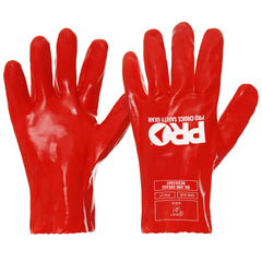 Pro Choice Safety Gear 27cm Red PVC Gloves Large