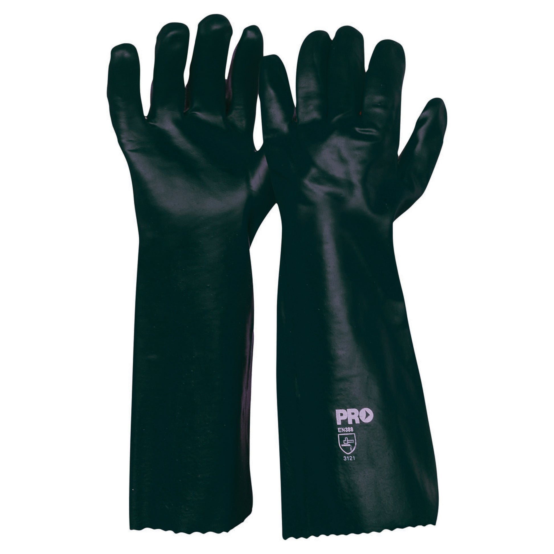 Pro Choice Safety Gear 45cm Green Double Dipped PVC Gloves Large