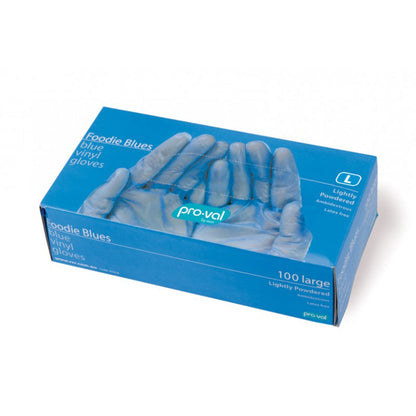 41016 Proval Foodie Blues Vinyl Disposable Glove
