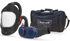 CleanAIR R303100 Omnira Face Shield & AerGO PAPR Kit with duffel bag