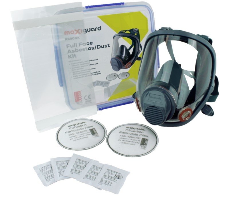 Maxisafe R690GK MaxiGuard Full Face Respirator Asbestos/Dust Kit