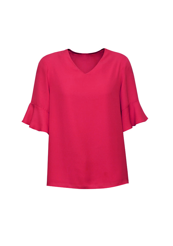 BizCorporate RB966LS Womens Aria Fluted Sleeve Blouse product front