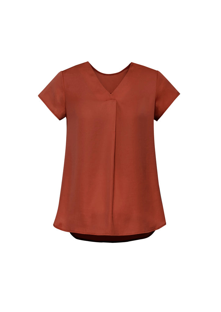 BizCorporate RB967LS Womens Kayla V-Neck Pleat Blouse product front
