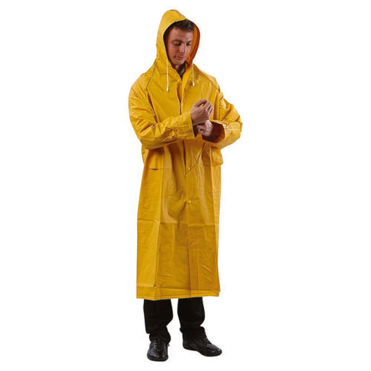 WORKIT Workwear Yellow Full Length PVC Rain Coat