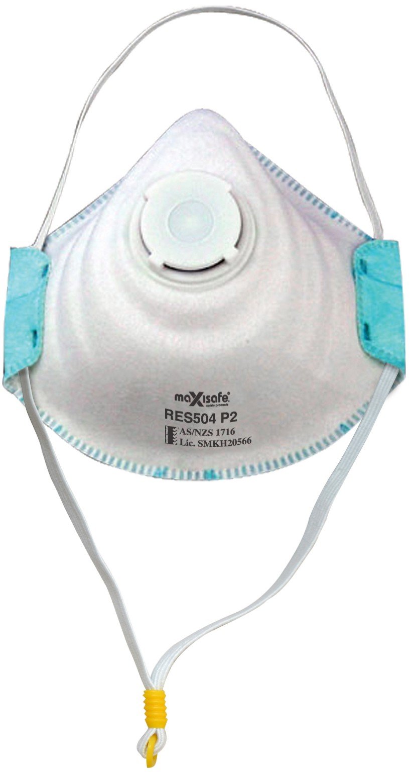 Maxisafe RES504 P2 Moulded Respirator with Valve, box 10