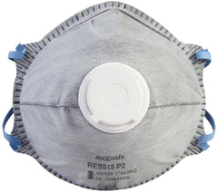 Maxisafe RES515 P2 Conical Respirator with Carbon and Valve, Box 10