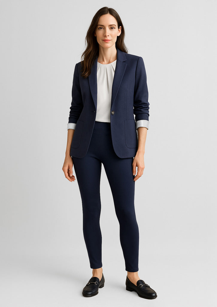 BizCorporate RGP303L Womens Scuba Ponte High-rise Pull-on Corporate Legging