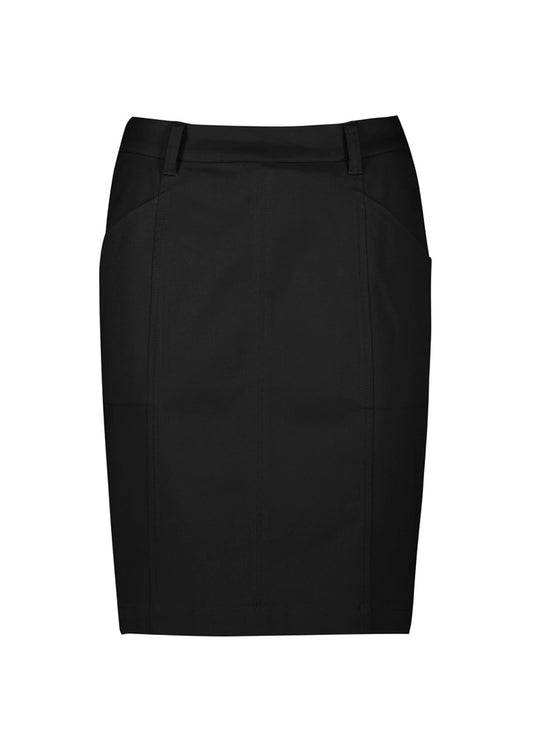 BizCorporate RGS264L Womens Mid Waist Stretch Chino Skirt product front