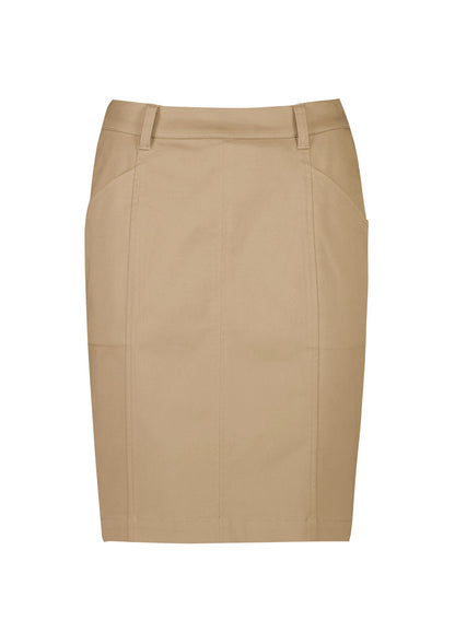 BizCorporate RGS264L Womens Mid Waist Stretch Chino Skirt product front