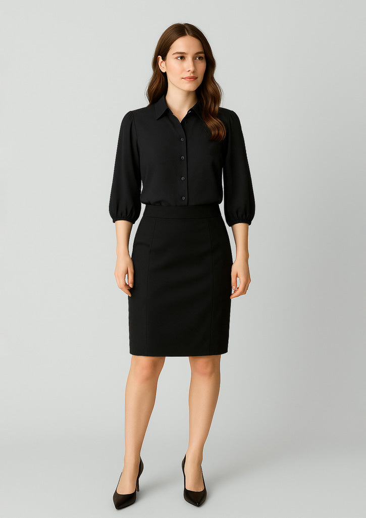 BizCorporate RGS312L Womens Cool Stretch Mid-waist Pencil Skirt