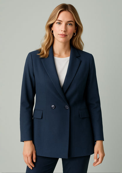 BizCorporate RJ400L Womens Renew Double Breasted Longline Jacket
