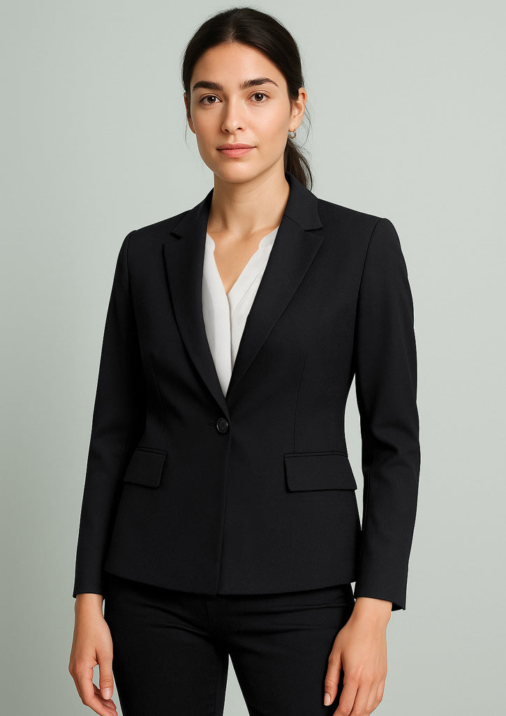 BizCorporate RJ401L Womens Renew Single Button Mid Length Jacket