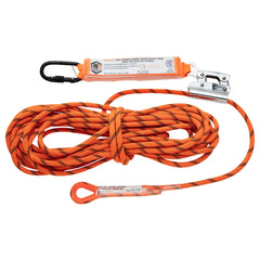 LINQ Height Safety Rope Kermantle 20m C/W Rope Grab & Perm Attach Shocky With Screwgate Karabiner