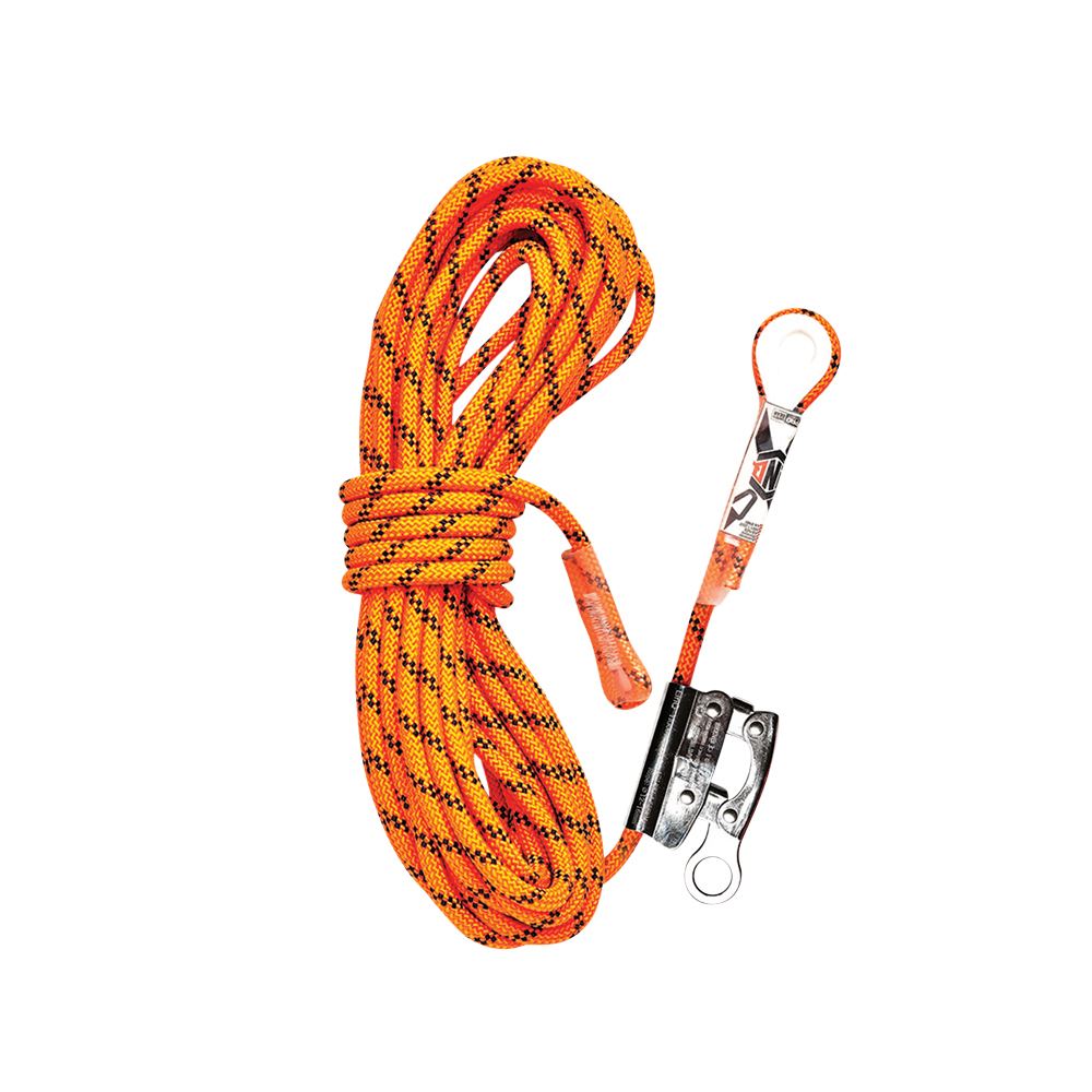 LINQ Height Safety Kernmantle Rope With Thimble Eye & Rope Grab 60M
